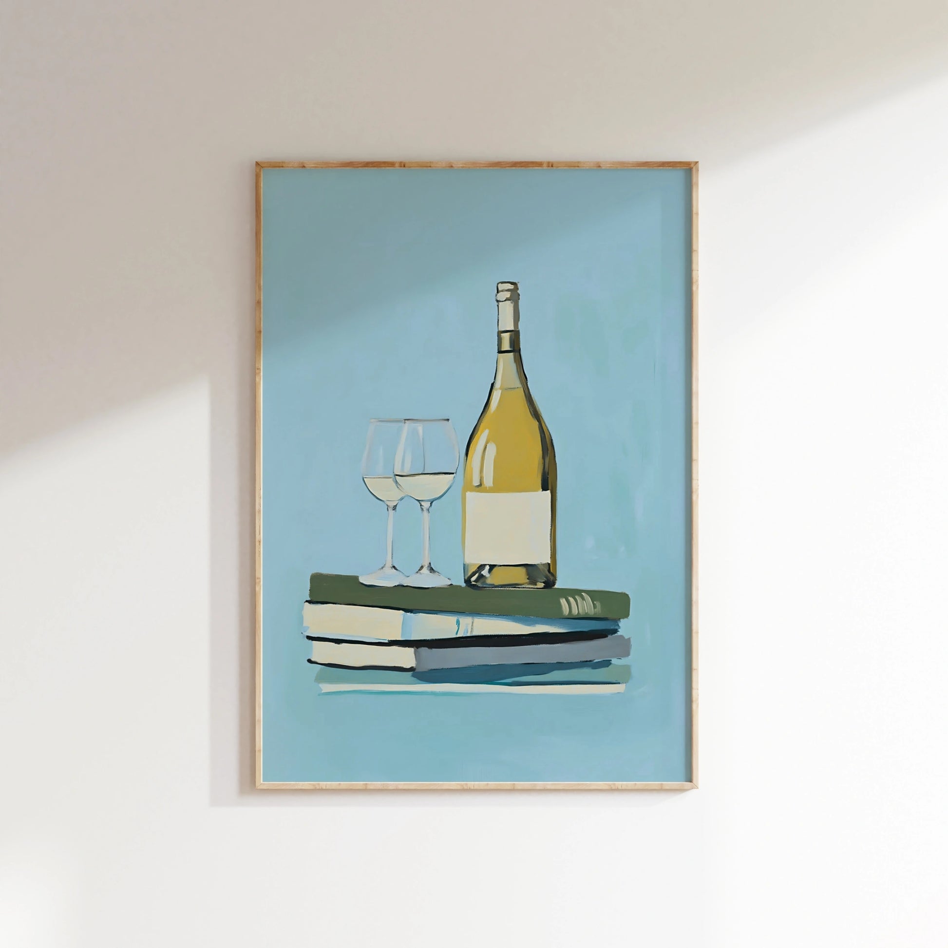Books and Wine Wall Art – Cozy Book Lover Printable