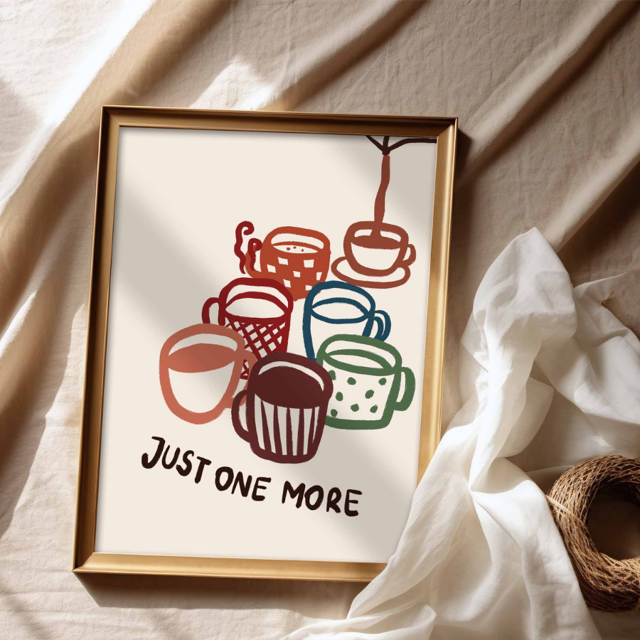 Coffee Cups Wall Art – Cozy Kitchen Decor