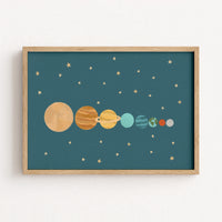Arte da parete per bambini del Sistema solare
