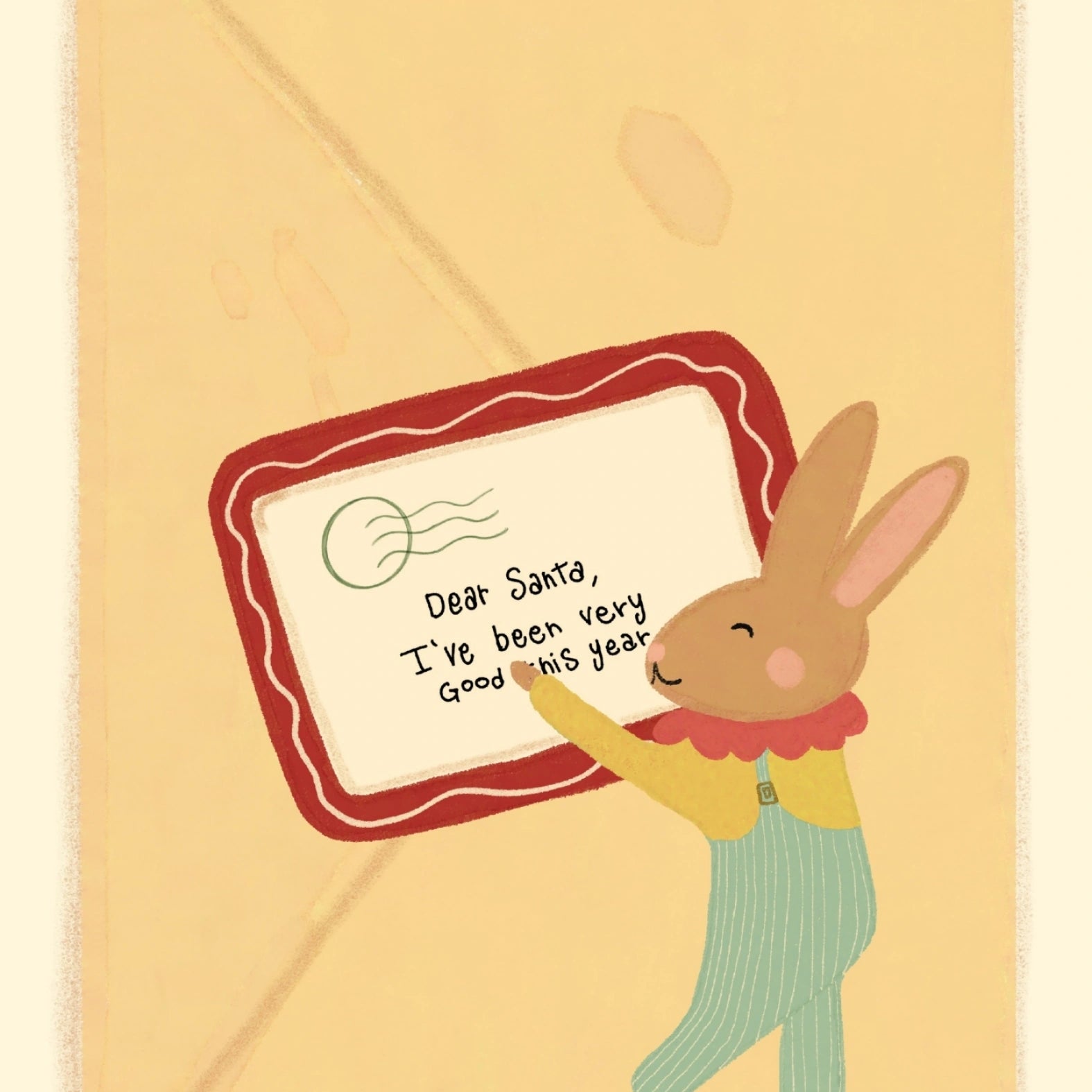 Dear Santa Bunny Nursery Print