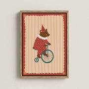 Vintage Circus Bear – Nursery & Kids Canvas Wall Art
