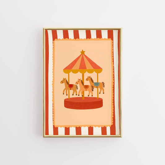 Carousel Horse Nursery Print