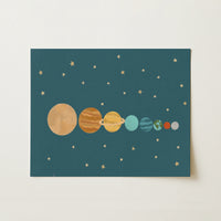 Arte da parete per bambini del Sistema solare