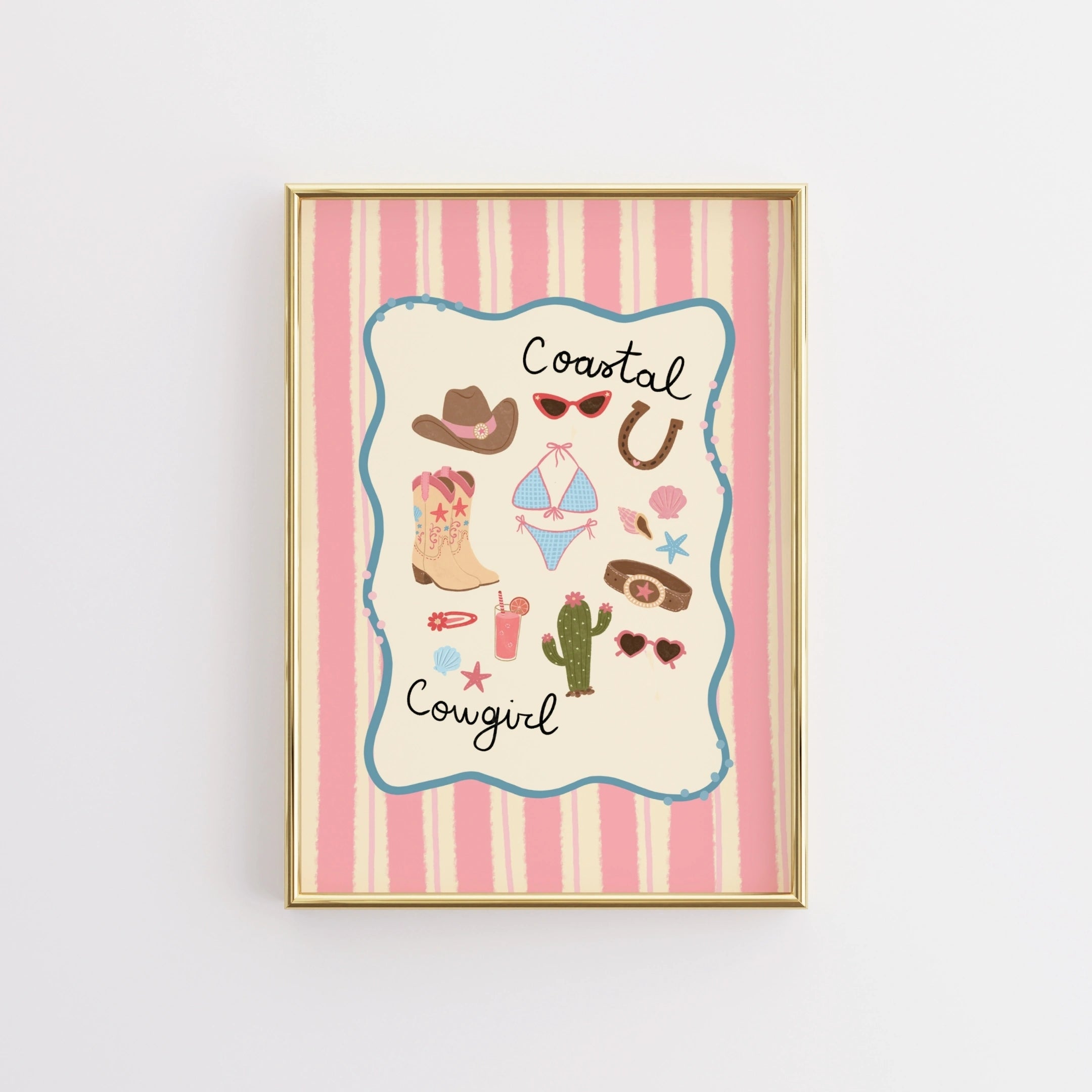 Coastal Cowgirl Wall Art