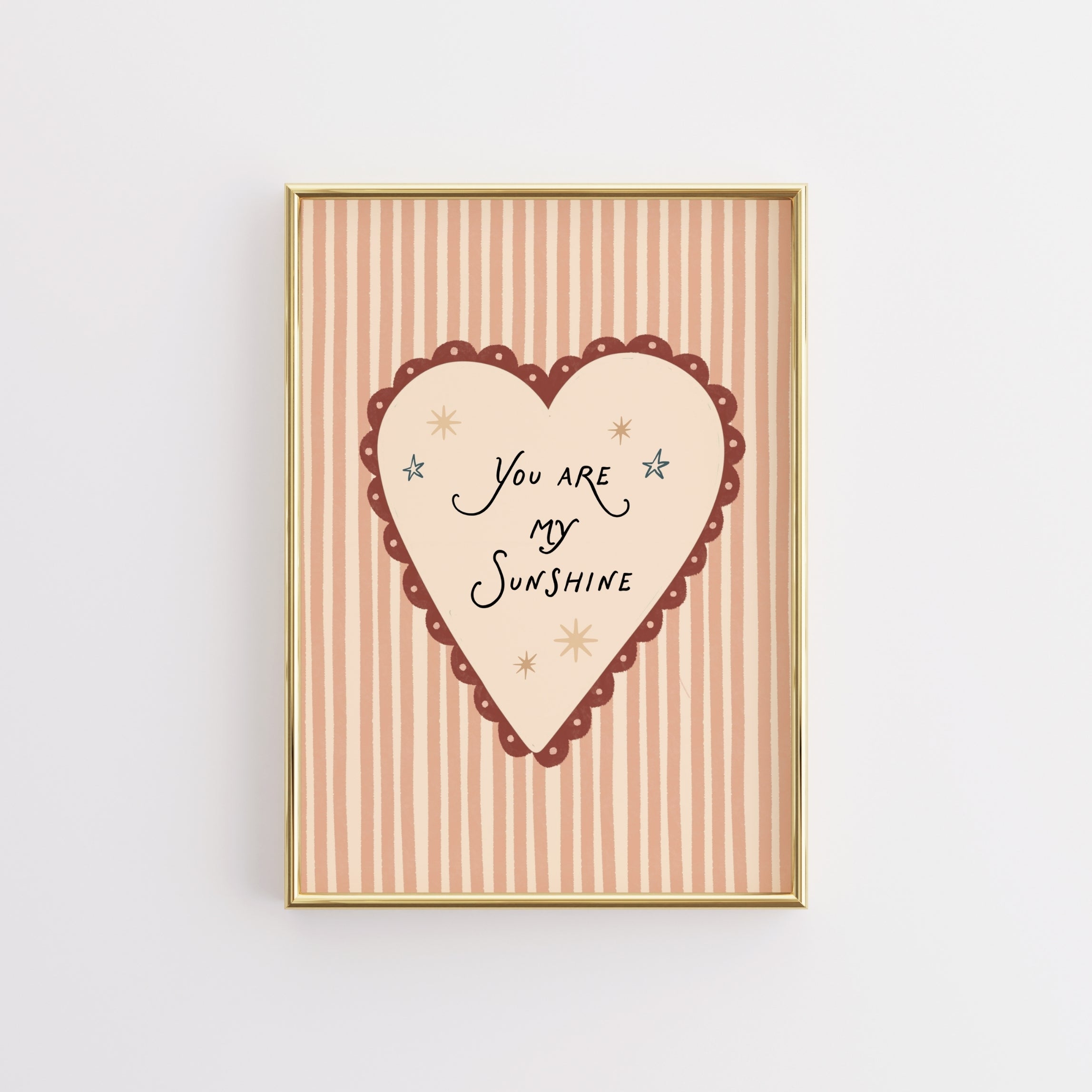 Stampa da parete per bambini con frase dolce