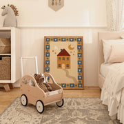 Cute House with Moon - Arte mural infantil y para bebés