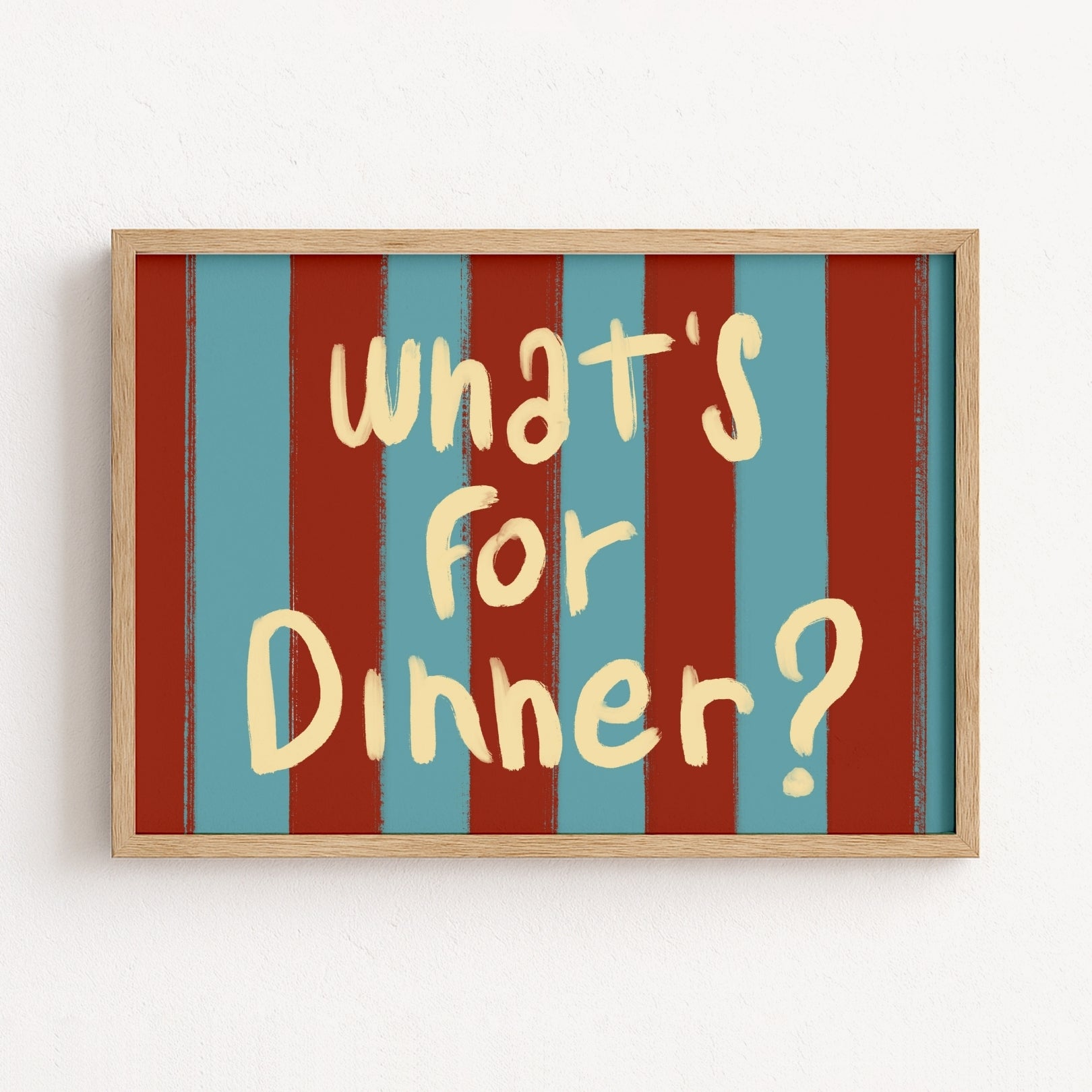 Menu du dîner, Décoration murale de cuisine