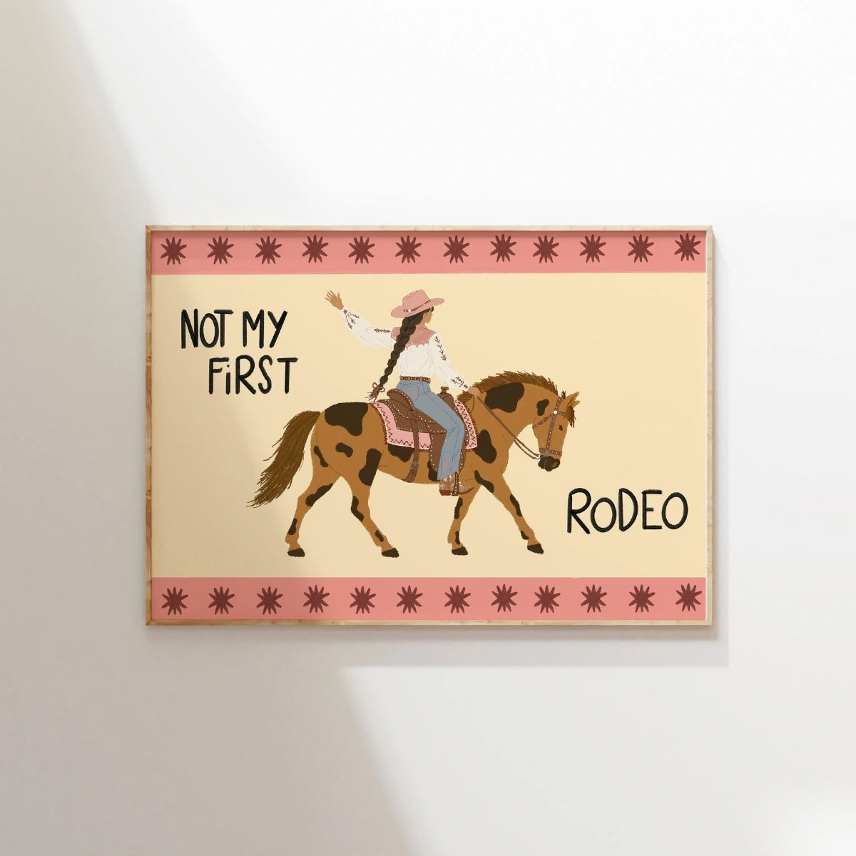 Lámina de rodeo vaquero