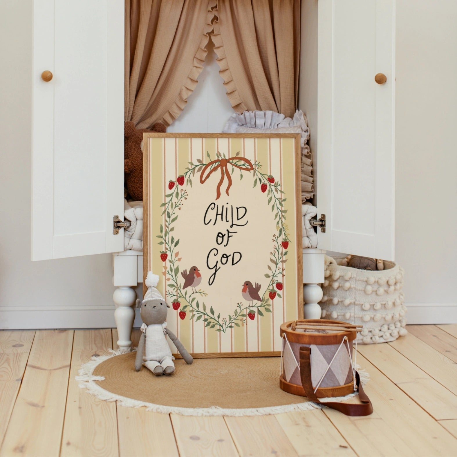 Décoration murale chrétienne pour chambre d'enfant « Enfant de Dieu »