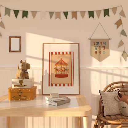 Carousel Horse Nursery Print