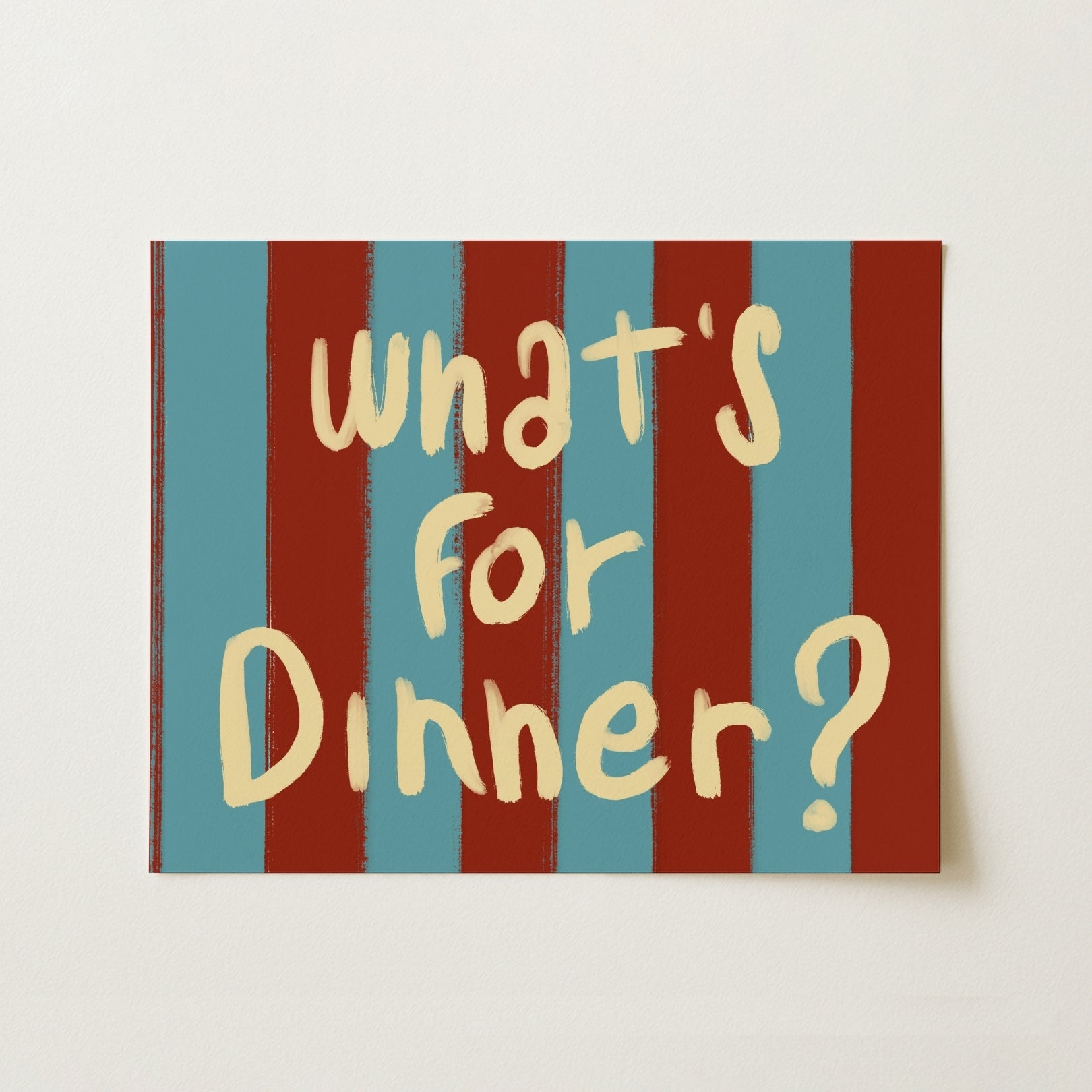 Menu du dîner, Décoration murale de cuisine