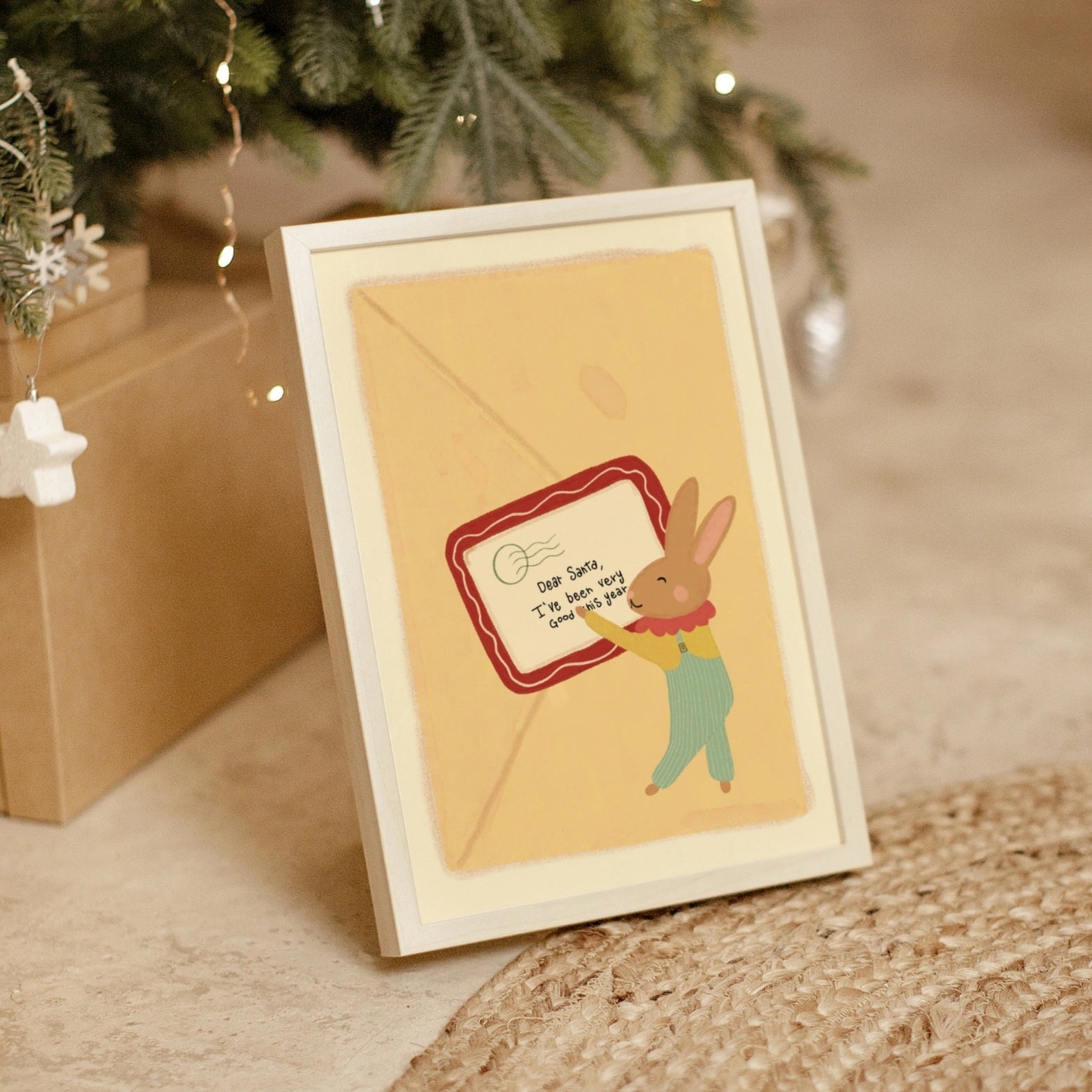 Dear Santa Bunny Nursery Print