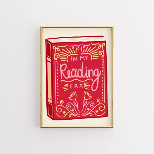 In My Reading Era Print – Book Aesthetic Wall Art for Readers, Cozy Bedrooms & Literary Corners