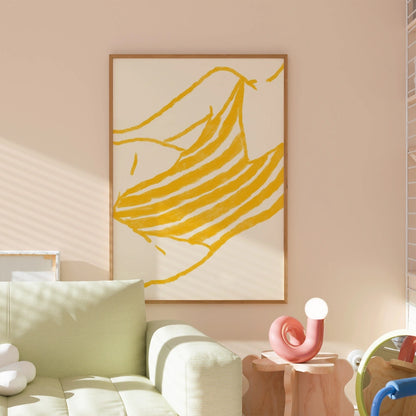 Striped Towel Wall Art - Abstract Coastal Summer Print