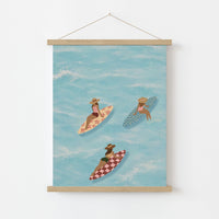 Surf Up Wall Art - Poster colorato con tavola da surf
