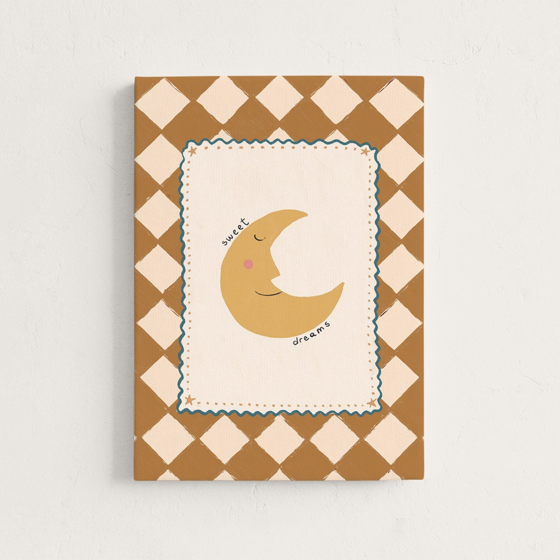 Sweet Dreams Moon Nursery Canvas Print
