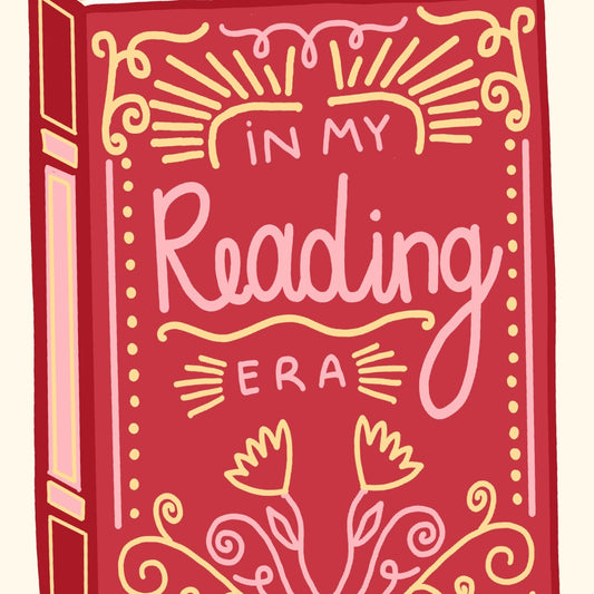 In My Reading Era Print – Book Aesthetic Wall Art for Readers, Cozy Bedrooms & Literary Corners