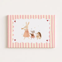 Musical Animal Friends Nursery Canvas Print