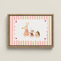 Musical Animal Friends Nursery Canvas Print