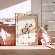 Pink Rodeo Cowgirl – Arte de pared costero