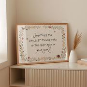 The Smallest Things Fill Your Heart – Nursery & Kids Wall Art