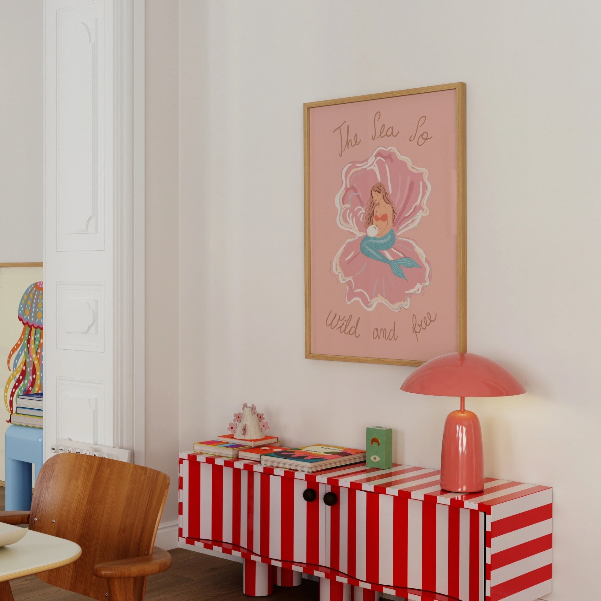 Illustration d'océan girly