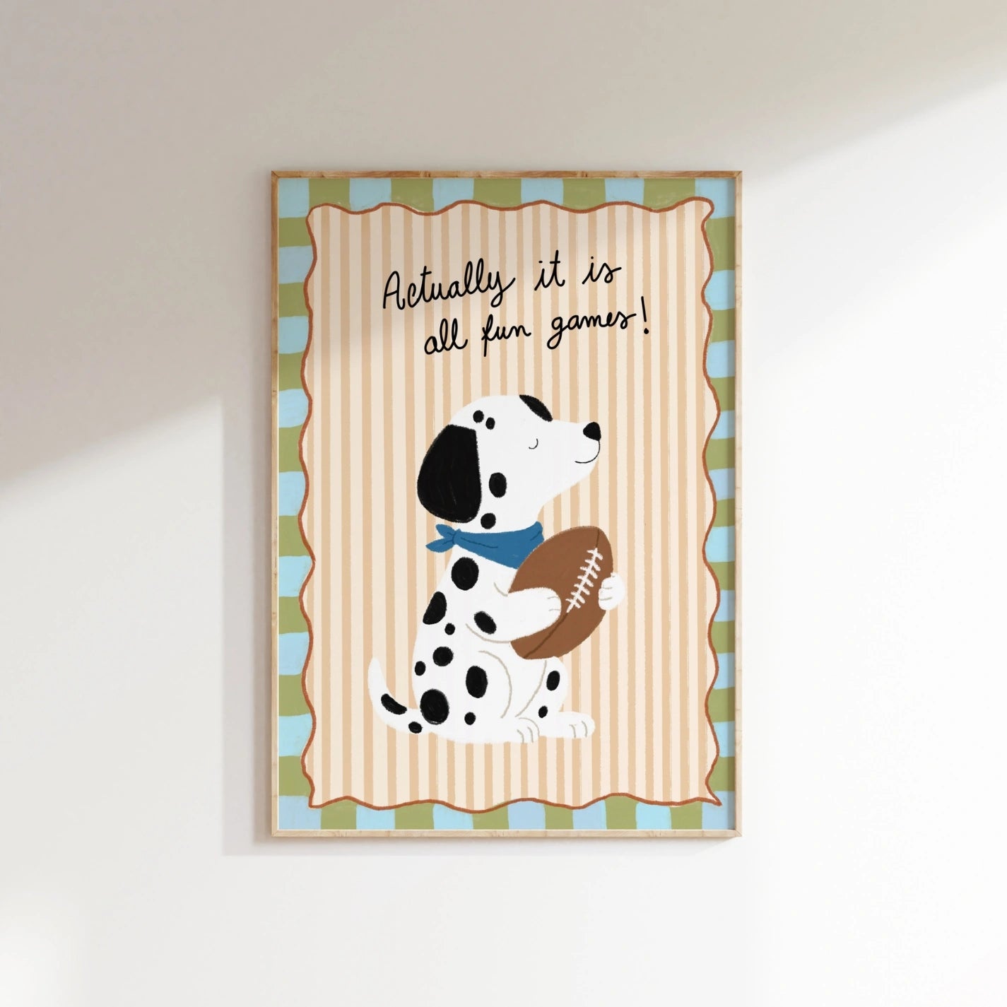 Whimsical Dalmatian Wall Art, Kids Sports Wall Art