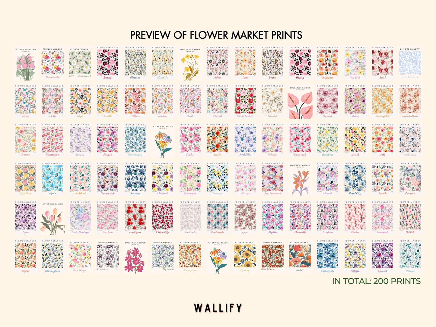 Flower Market Commercial License, over 200 prints