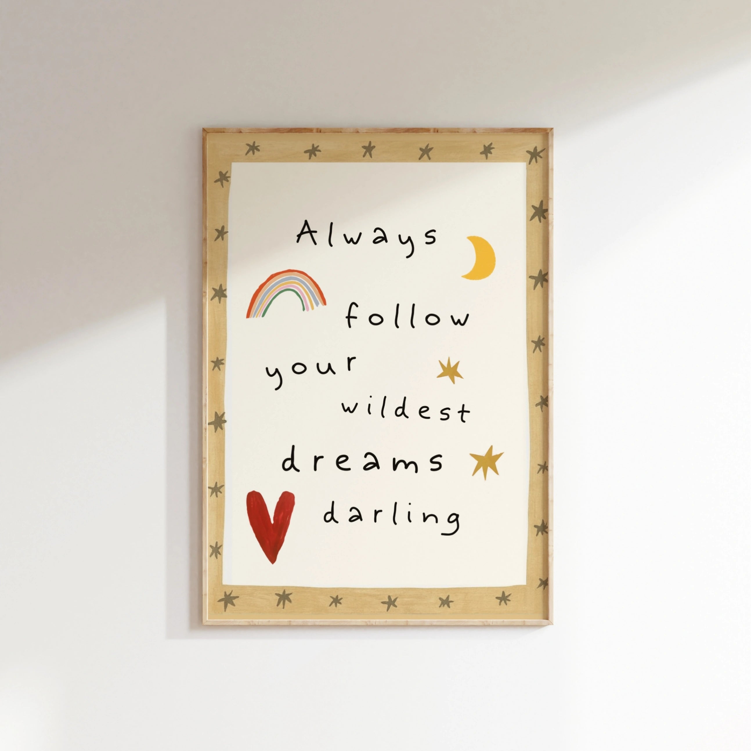 Always Follow Your Wildest Dreams, Vintage Nursery Decor