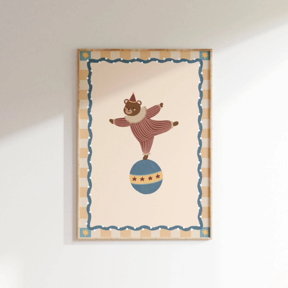 Circus Bear Nursery Wall Art, Circus Nursery Decor