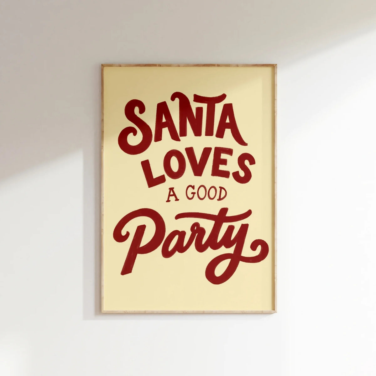 Santa Loves a Good Party – Póster de Navidad