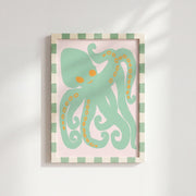 Green Octopus - Coastal Wall Art