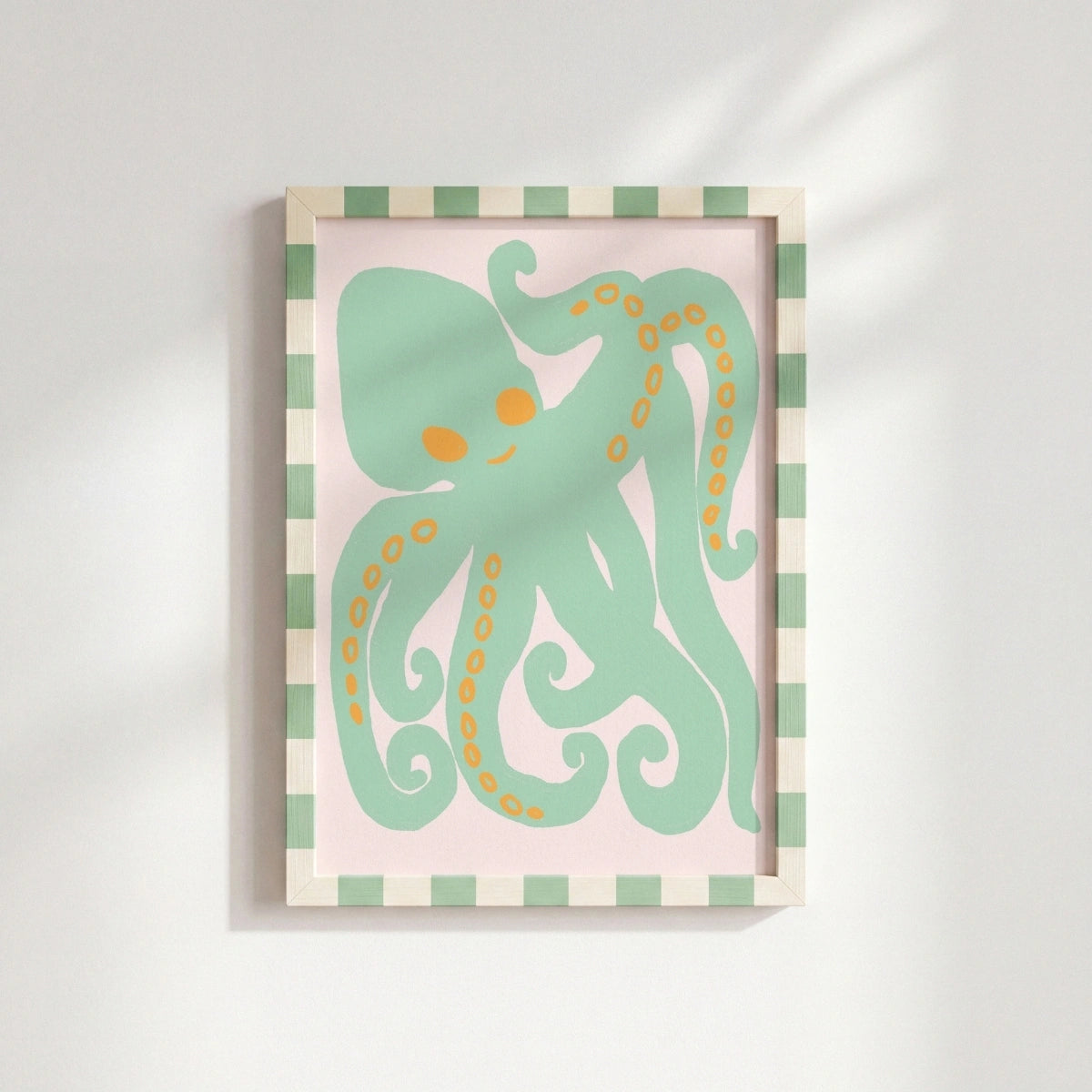 Décoration murale Pieuvre - Impression mignonne Vie marine, Décoration murale Côtière