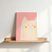 Pink Cat – Nursery & Kids Canvas Wall Art
