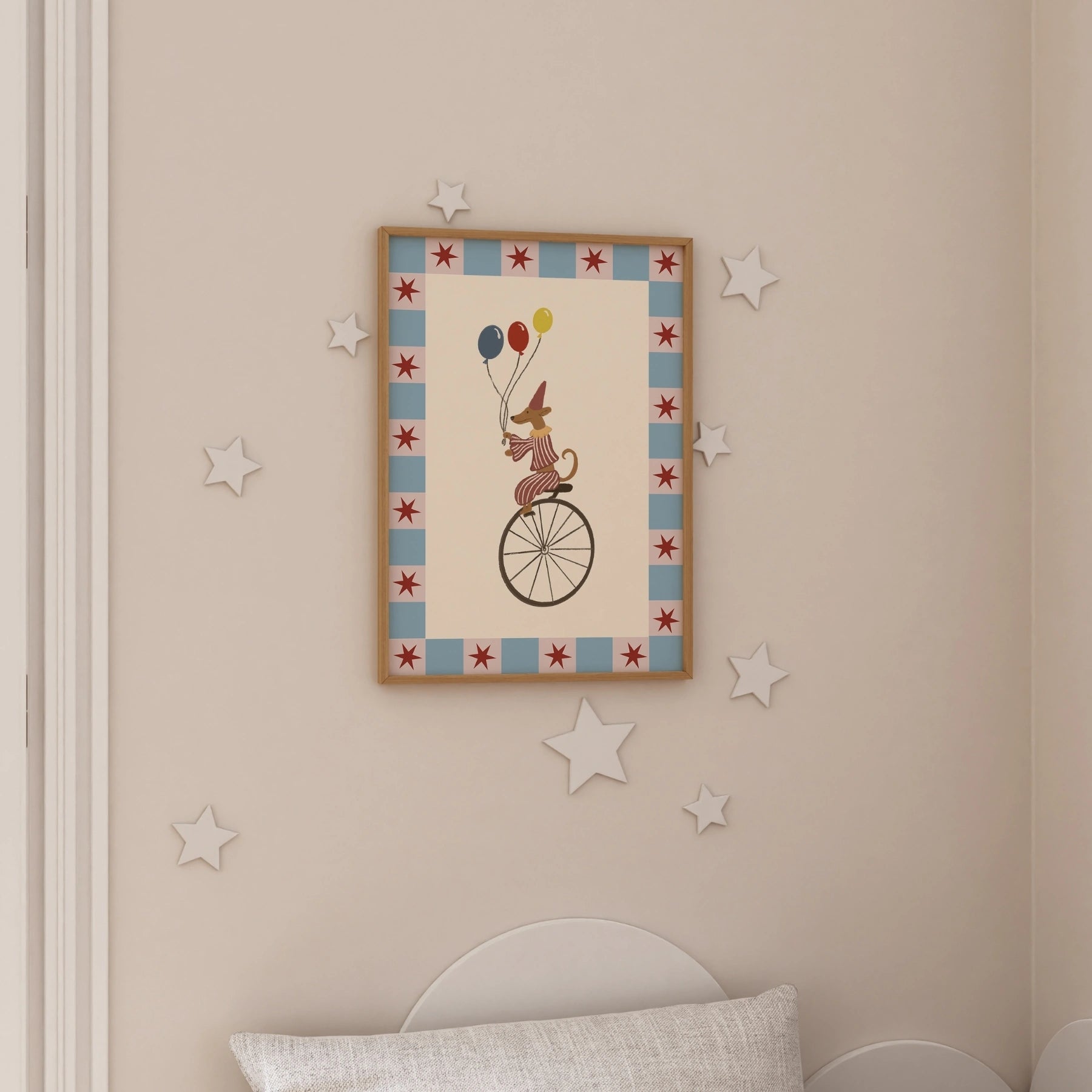 Circus Dog Nursery Print