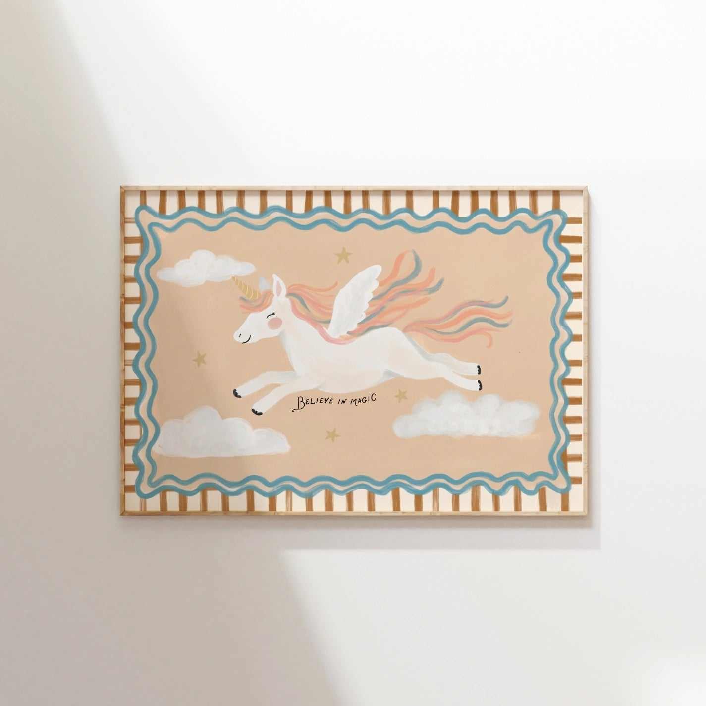 Whimsical Unicorn Nursery Wall Art, Whimsical Kids Decor