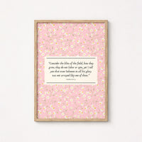 Pink Faith Art, Christian Wall Decor