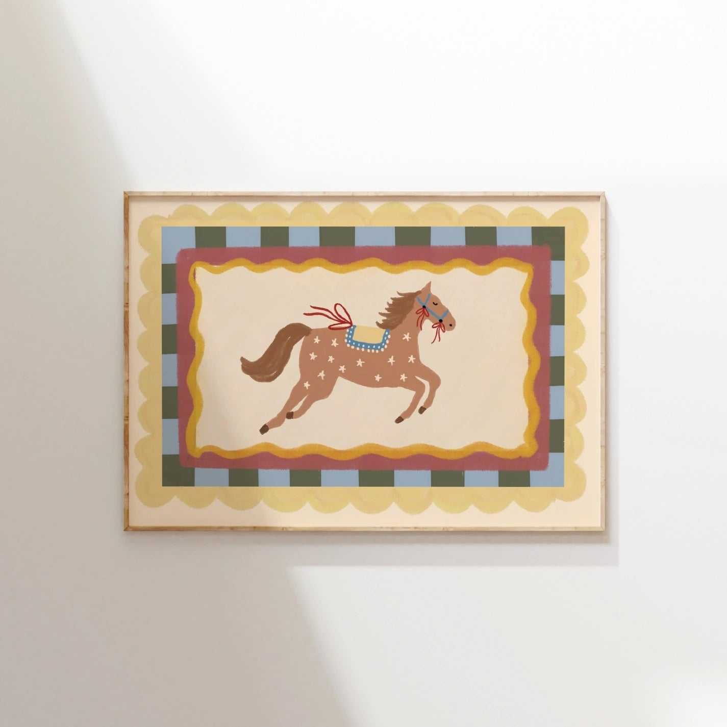 Cowboy Horse Nursery Print, Whimsical Kids Decor