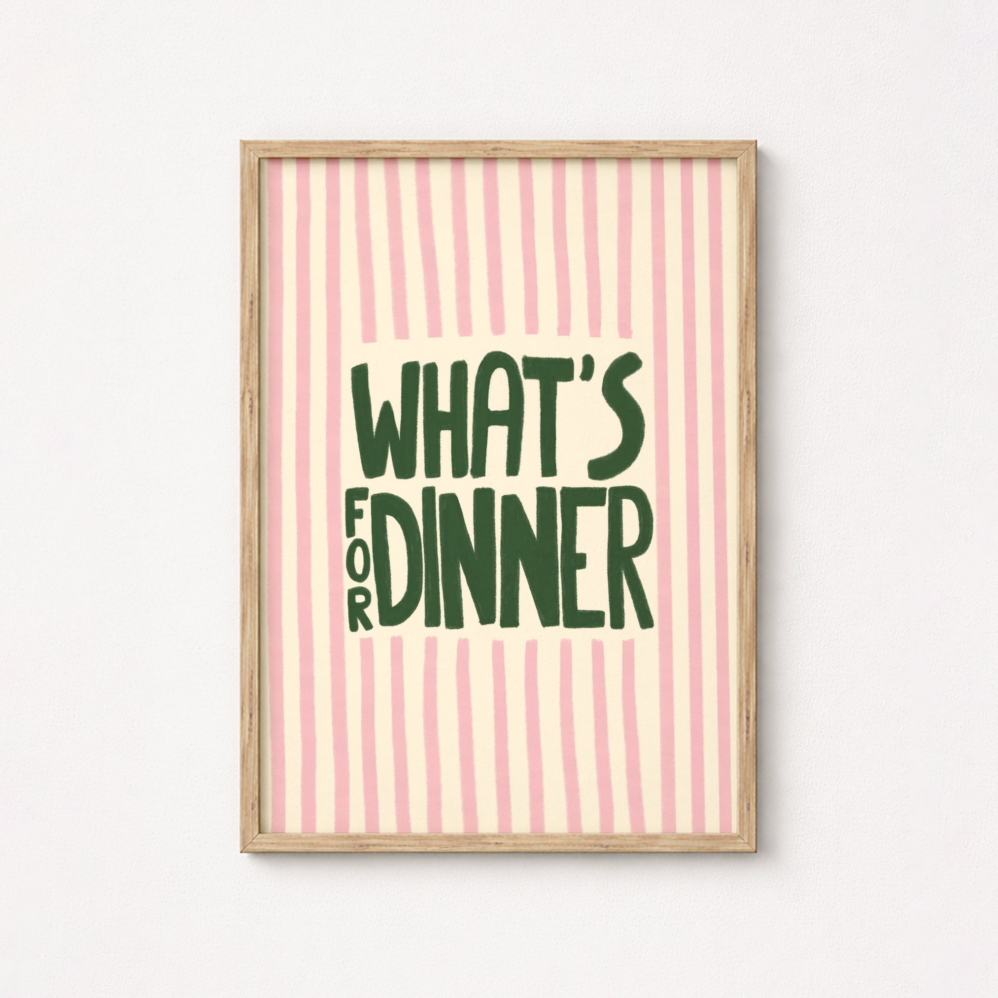 Cute Pink Striped – Décoration murale pour cuisine