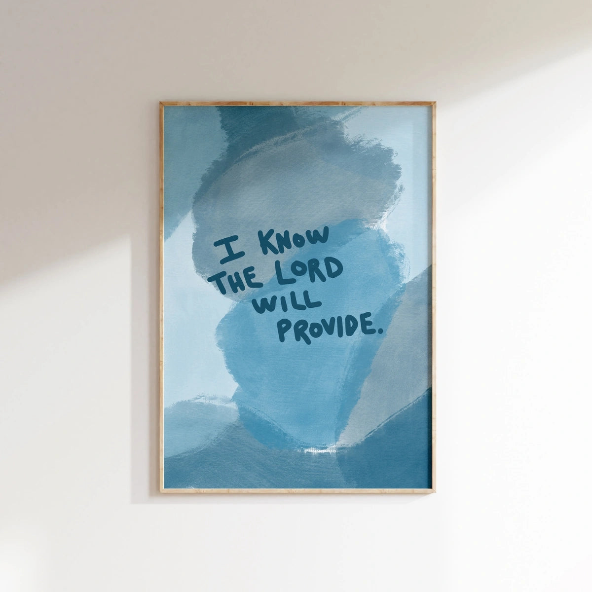 I Know the Lord Will Provide Wall Art – Christian Faith Based Print, Christian Wall Decor