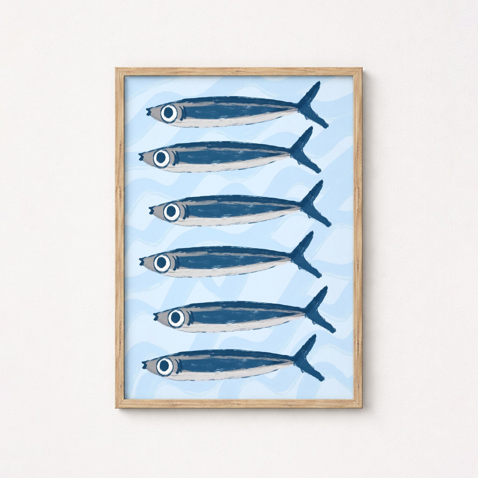 Sardine Wall Art – Coastal Fish Kitchen Print