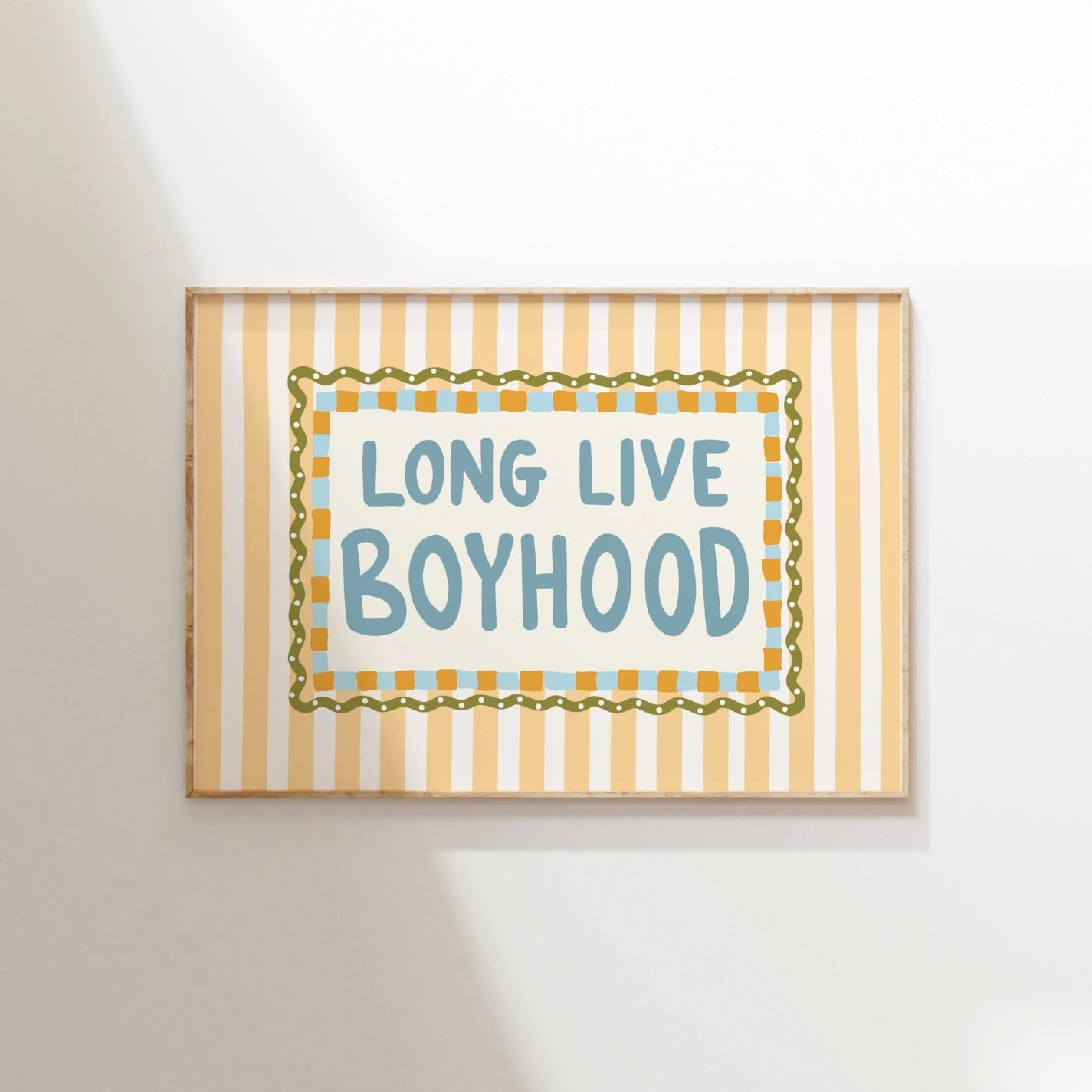 Long Live Boyhood Nursery Print, Kids Sports Wall Art