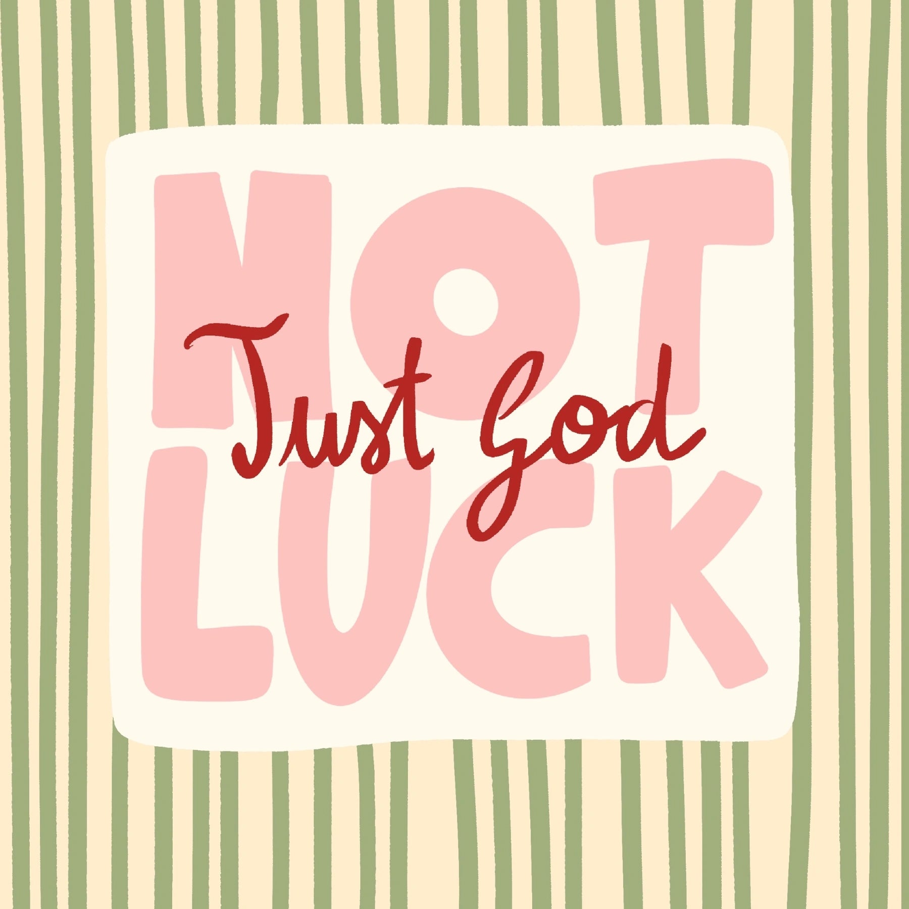 Stampa da Parete Cristiana "Just God Not Luck"