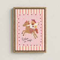 Tableau sur toile fantaisiste représentant un cheval