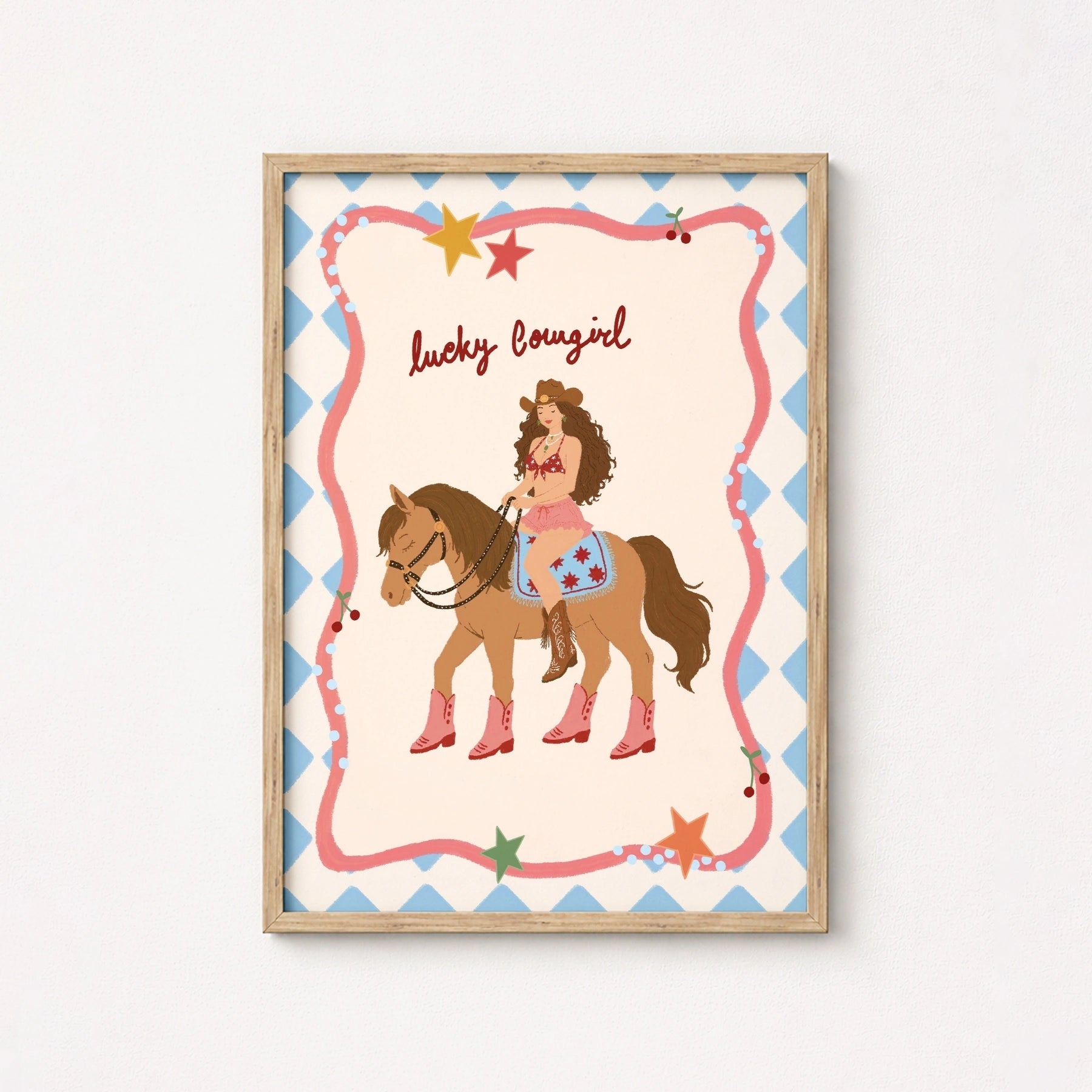 Lucky Cowgirl Wall Art
