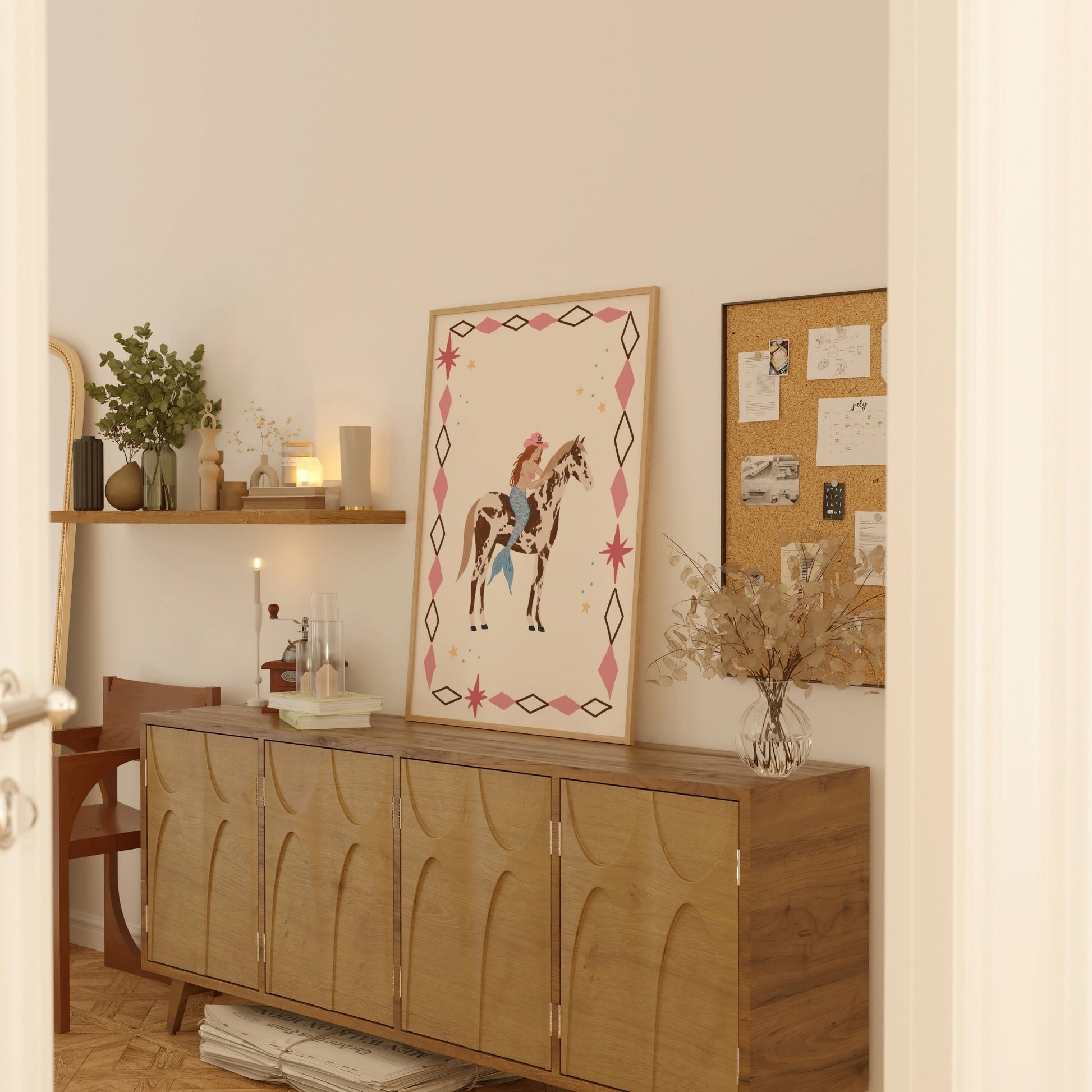 Mermaid Cowgirl Wall Art