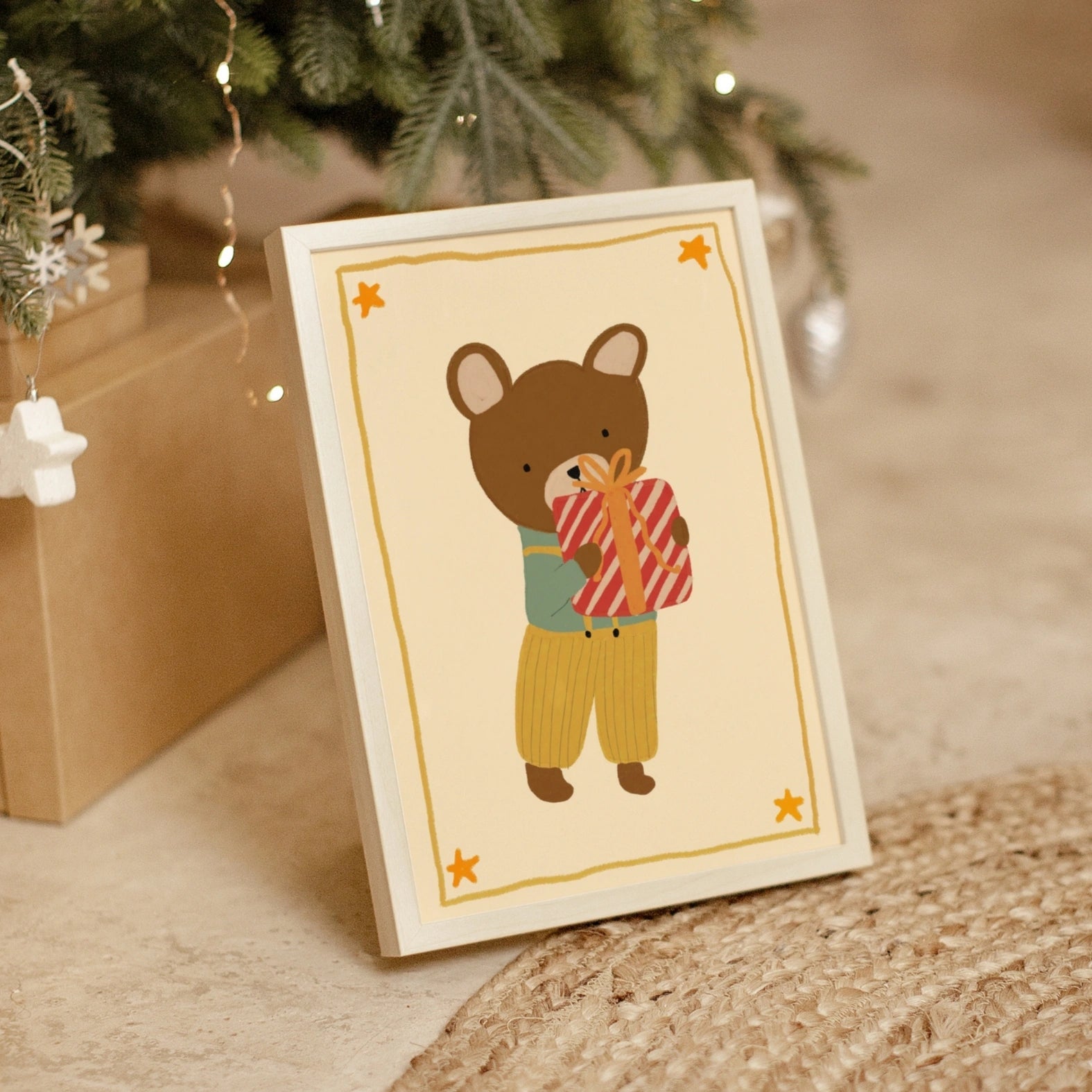 Christmas Bear with Gift