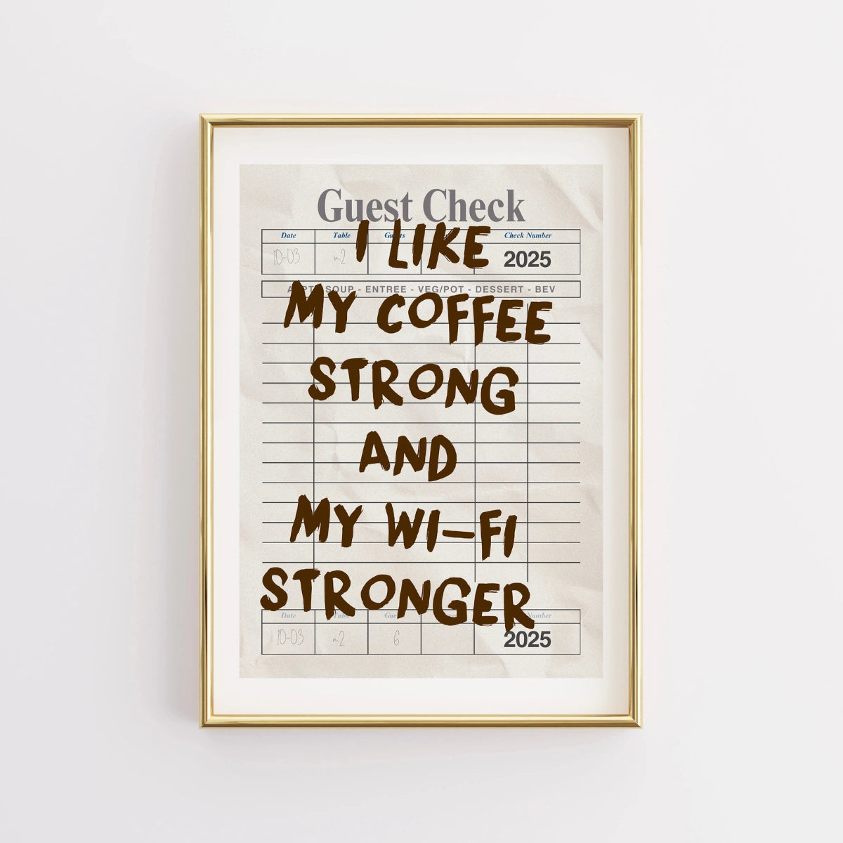 Funny Coffee Quote Wall Art –  Coffee WiFi Print