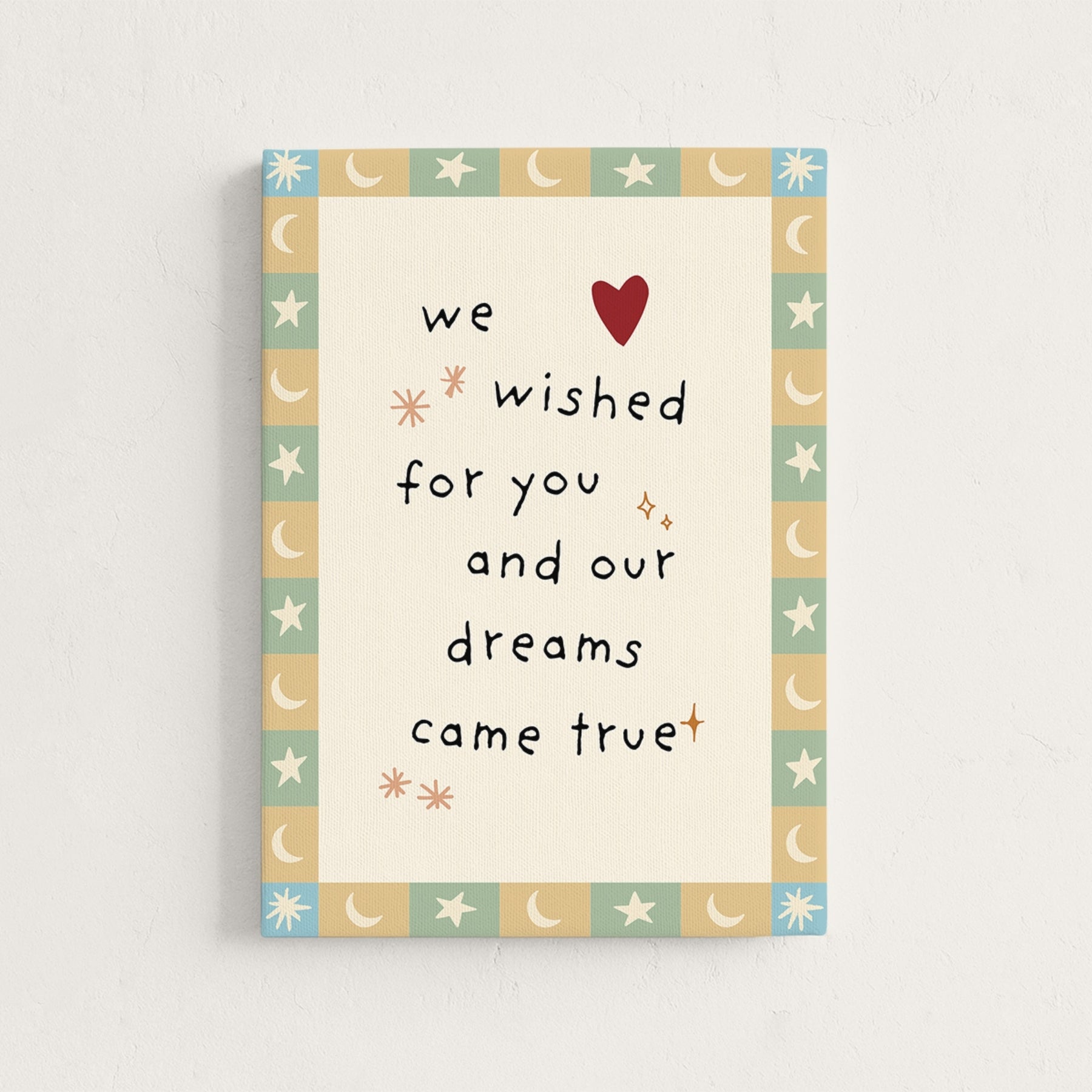 We Wished for You Nursery Canvas Print