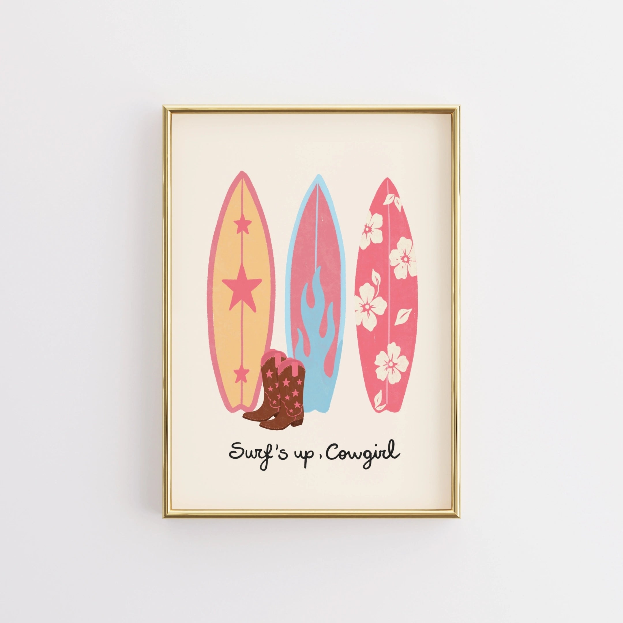Surf’s Up Cowgirl Wall Art
